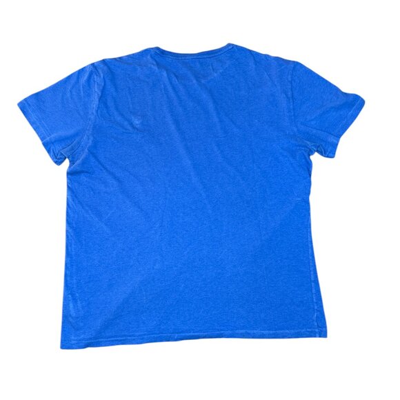 Polo Ralph Lauren Blue Crewneck Tee Orange Pony Logo Sz Large - Picture 2 of 2